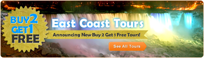 Buy 2 Get 1 Free East Coast Tours