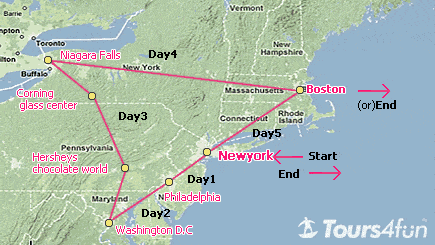 5-Day East Coast Tour (NYC)