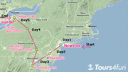 5 Days East Coast Deluxe Tour Package