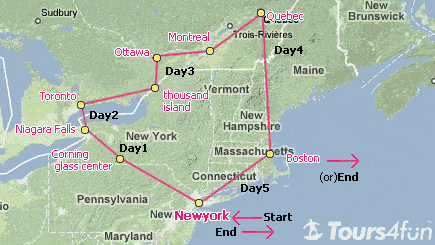 5-Day East Canada Tour Package