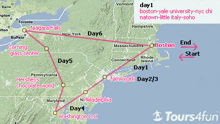 6 Days New East Coast Tour (BOS)