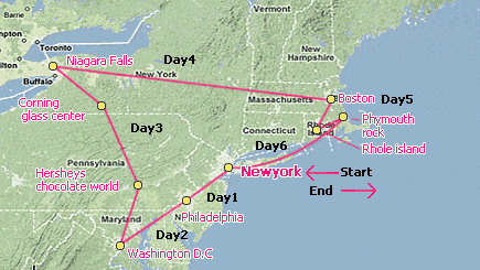6 Days New East Coast Tour