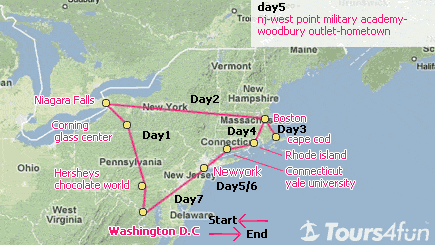 7 Days New East Coast Tour (WAS)