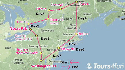 7 Days East Canada Tour (WAS)