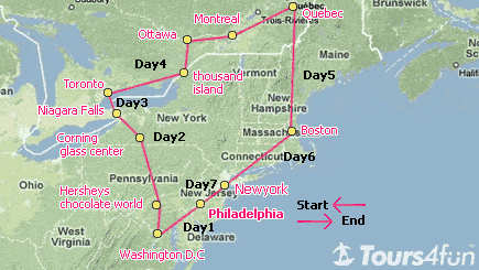 7 Days East Canada Tour (PHL)