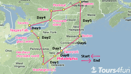 8 Days East Canada Tour (PHL)
