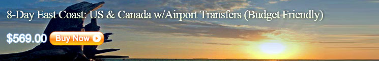 8-Day East Coast: US & Canada w/Airport Transfers (Budget Friendly)