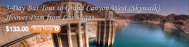 3-Day Bus Tour to Grand Canyon West (Skywalk), Hoover Dam from Las Vegas