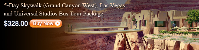 5-Day Bus Tour Package to Skywalk (Grand Canyon West), Las Vegas and Universal Studios from Los Angeles
