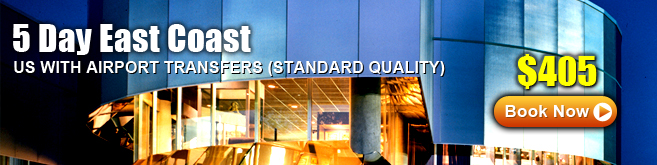 5 Day East Coast: US with Airport Transfers (Standard Quality)