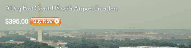 5 Day East Coast: US with Airport Transfers (Standard Quality)