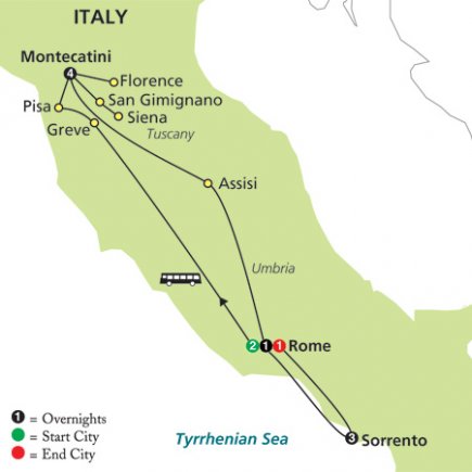 Leisurely Tuscany & Rome with Sorrento