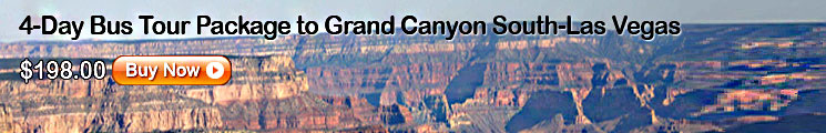 4-Day Bus Tour Package to Grand Canyon South, Las Vegas from Los Angeles