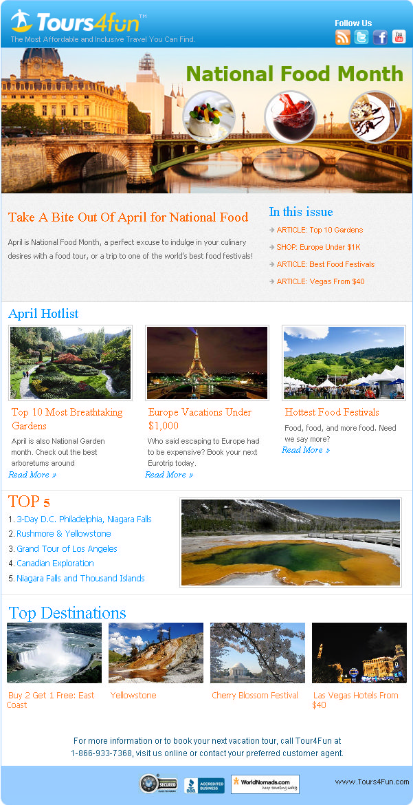 Sightseeing Tours, Travel Packages and Day Trips from Tours4Fun.com