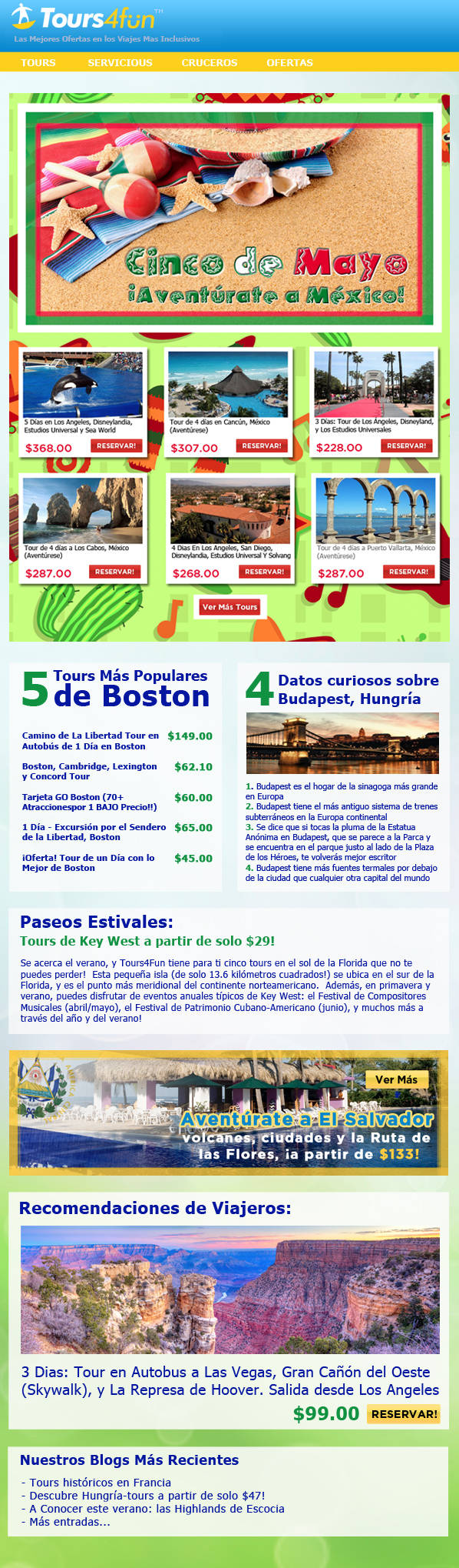 Excursiones, Paquetes de Viaje y Excursiones de Tours4Fun.es