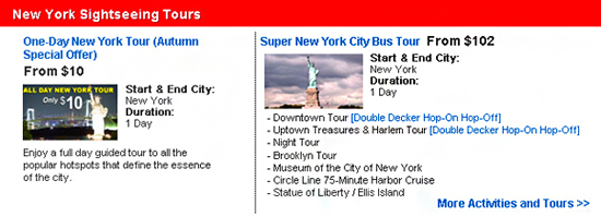 New York Sightseeing Tours