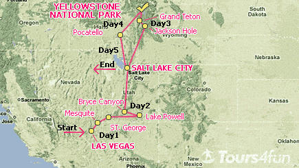 5-Day Yellowstone Tour Package B